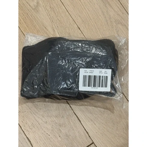 New J.Crew Sz XXL Black Heritage Textured Oh-ring Bandeau Bikini Top W Halter - Picture 6 of 7